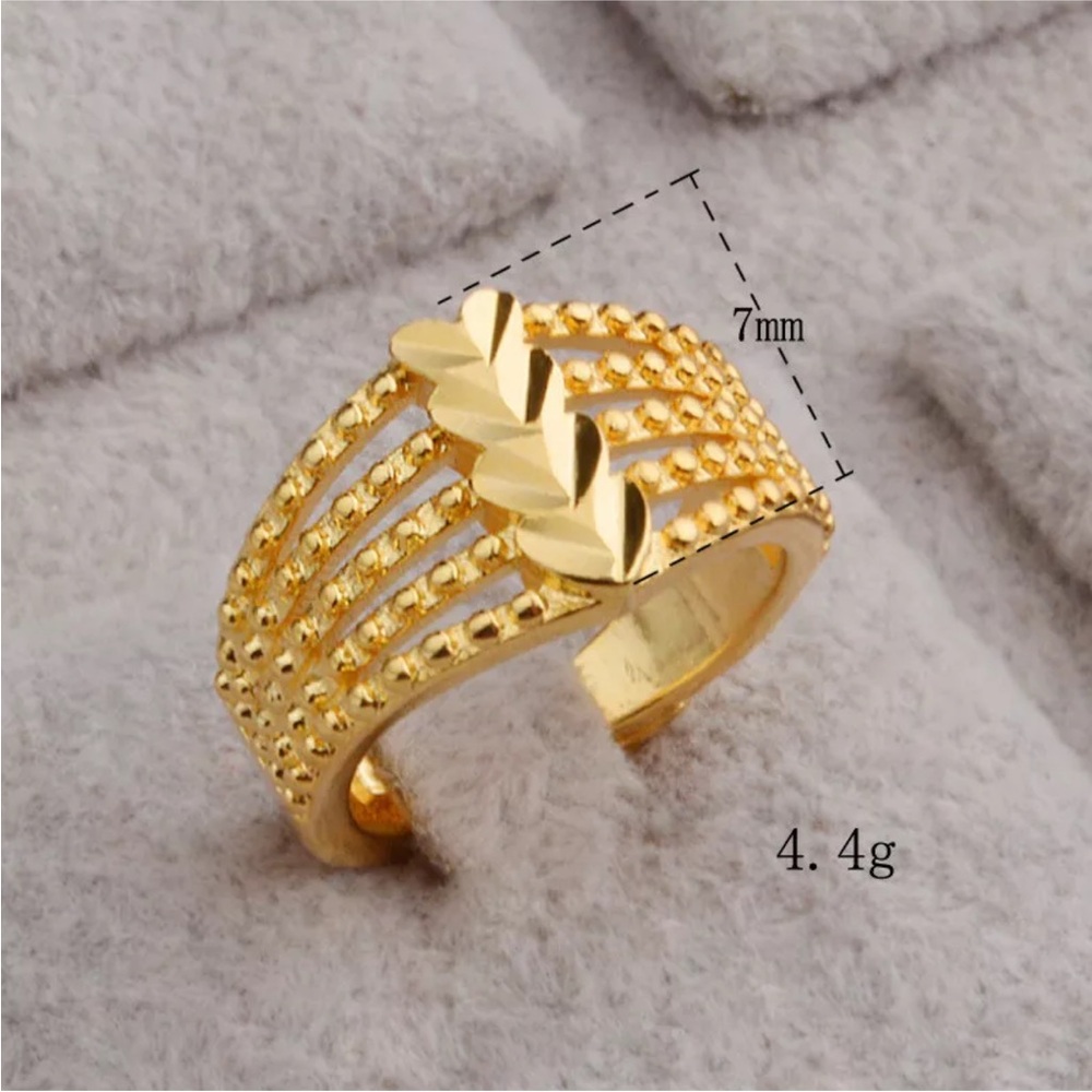 Quality Luxury Gold Fast Colours Of The Ring Adjustable